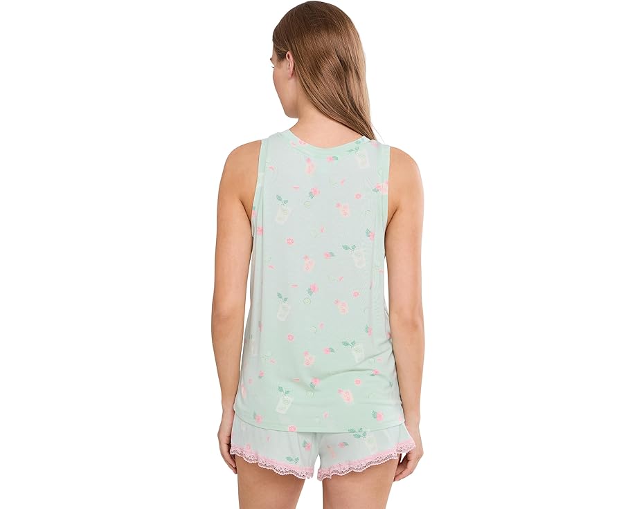 Комплект топа и шорт All American Tank Shortie Set HONEYDEW с кружевом