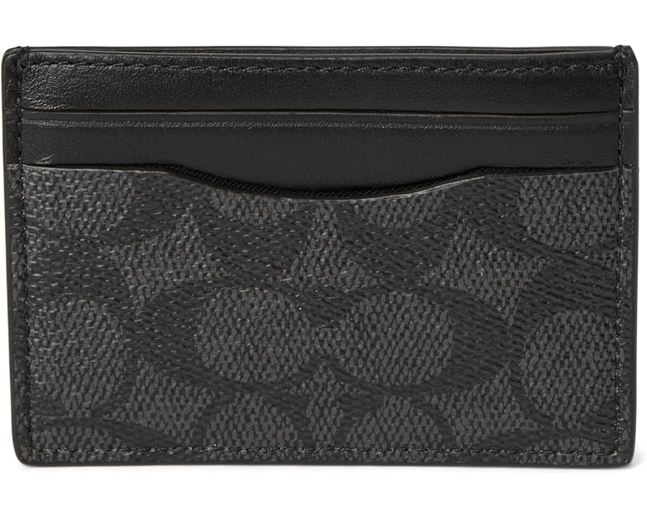Картхолдер COACH с клипсой для денег из фирменного полотна