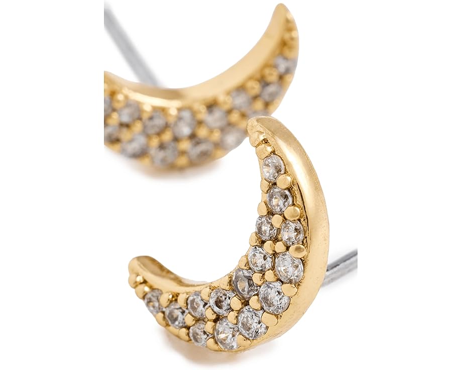 Серьги-гвоздики You're A Gem Pave Moon с кубическим цирконием от Kate Spade New York