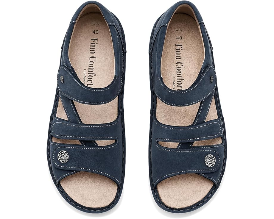 Сандалии Finn Comfort Biella-S Marine Nomad с кожаным верхом и анатомической стелькой