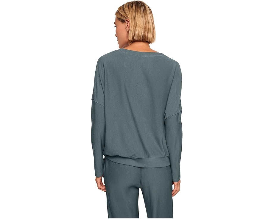Свитер Eberjey Softest Sweats с лодочкой и каплевидным плечом