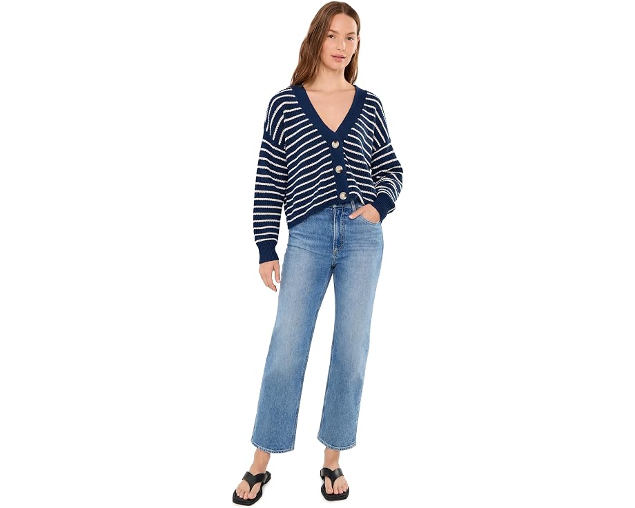 Eberjey кардиган Coastal Cotton Cardi из хлопка с отделкой в полоску