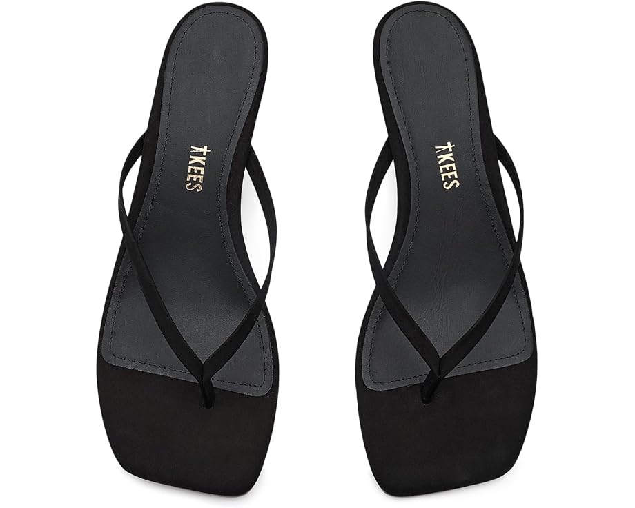Сандалии TKEES Square Toe Julia Suede на низком каблуке