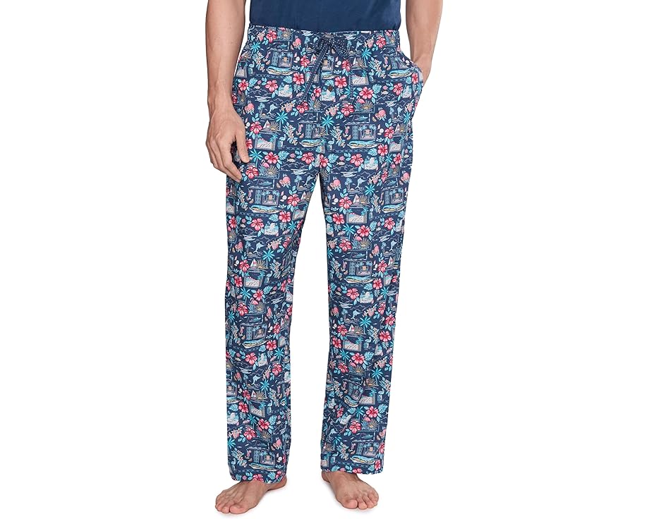 Пижамные штаны Tommy Bahama из хлопка с принтом и карманами