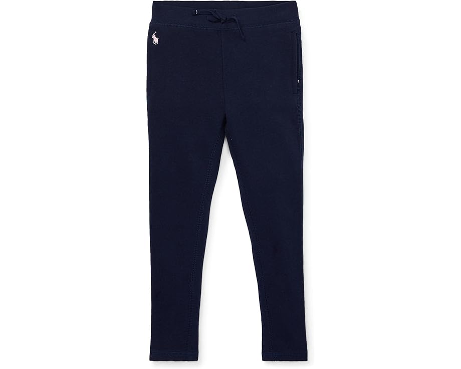 Леггинсы Polo Ralph Lauren Kids из френч терри для младших детей с бантом на поясе
