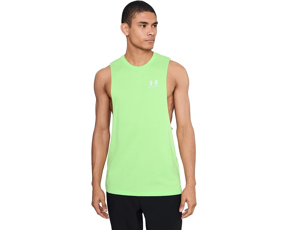 Under Armour майка без рукавов Logo Cutoff с круглым вырезом и длинным подолом