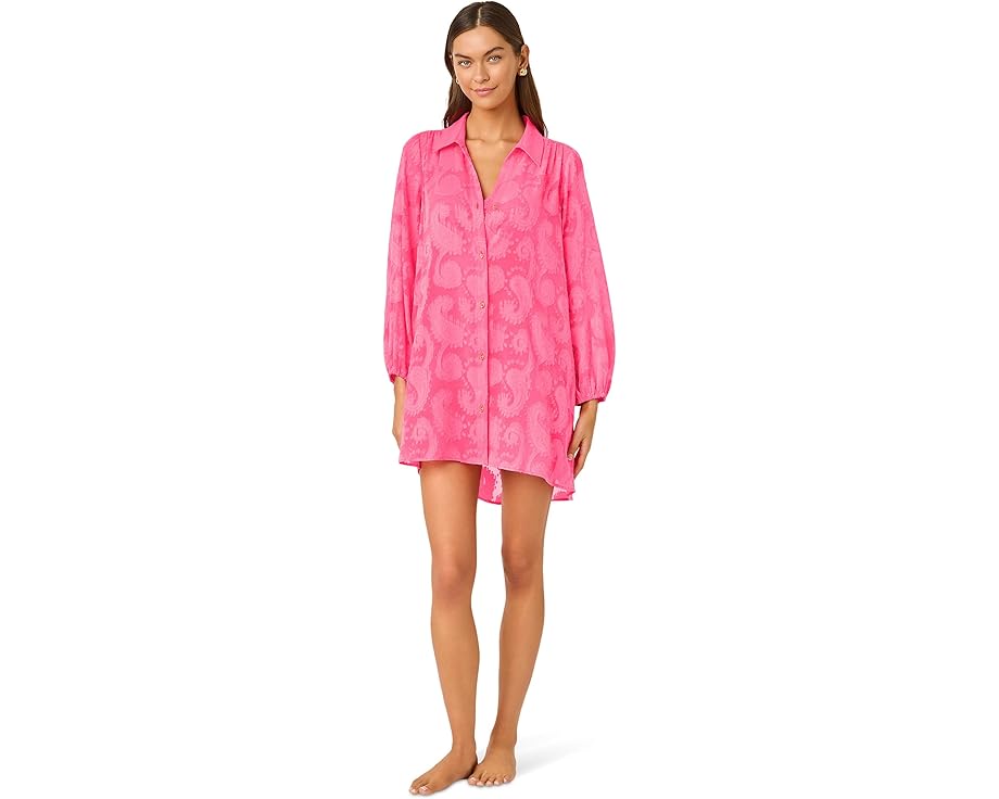 Кардиган-накидка Lilly Pulitzer Sadira Clip с воротником и плиссировкой на спинке