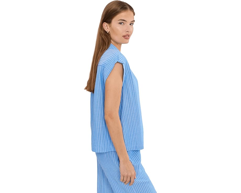 Полосатая рубашка Petite Striped Gauze Resort от NIC+ZOE из хлопка