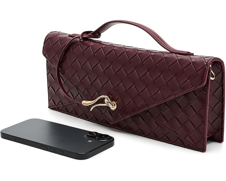 Celeste Woven Textured Envelope Top-Handle Bag