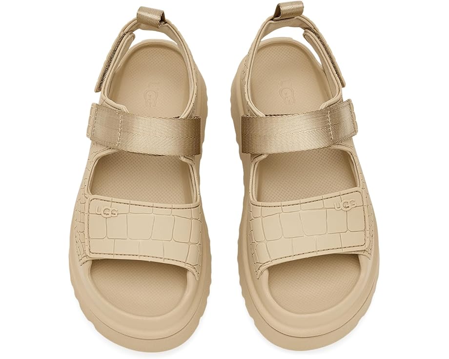 Сандалии UGG Goldenglow Embossed с тиснением под крокодила и регулируемыми застежками