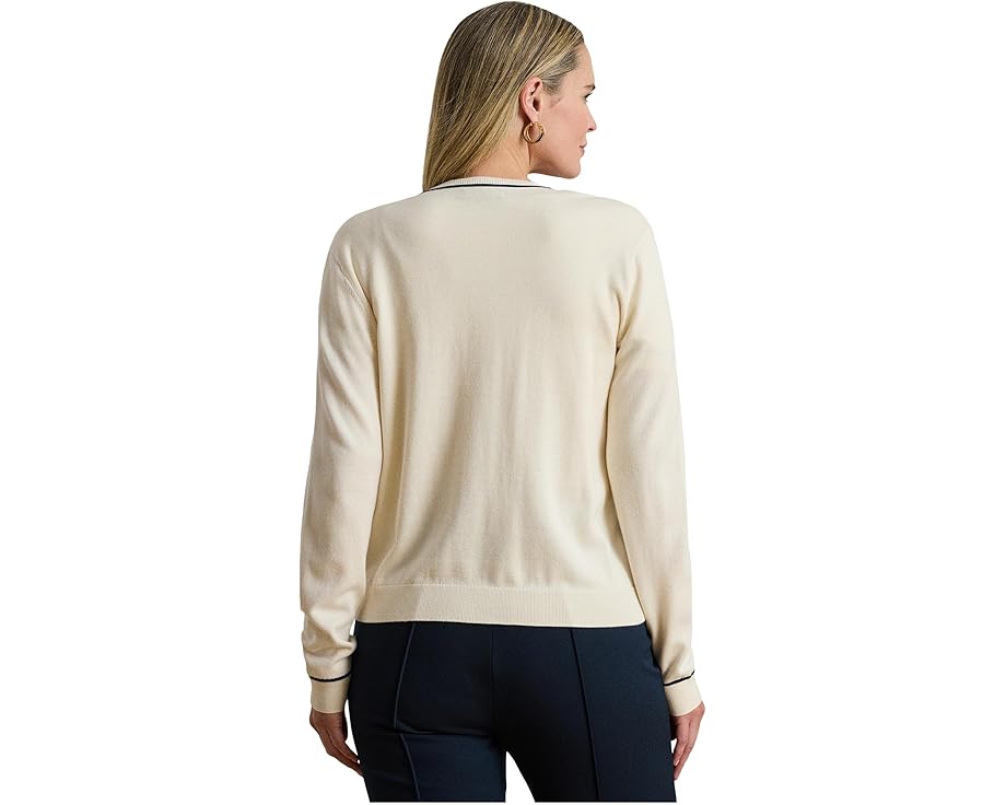 Кардиган Two-Tone Cotton-Modal Cardigan двухцветный Lauren Ralph Lauren