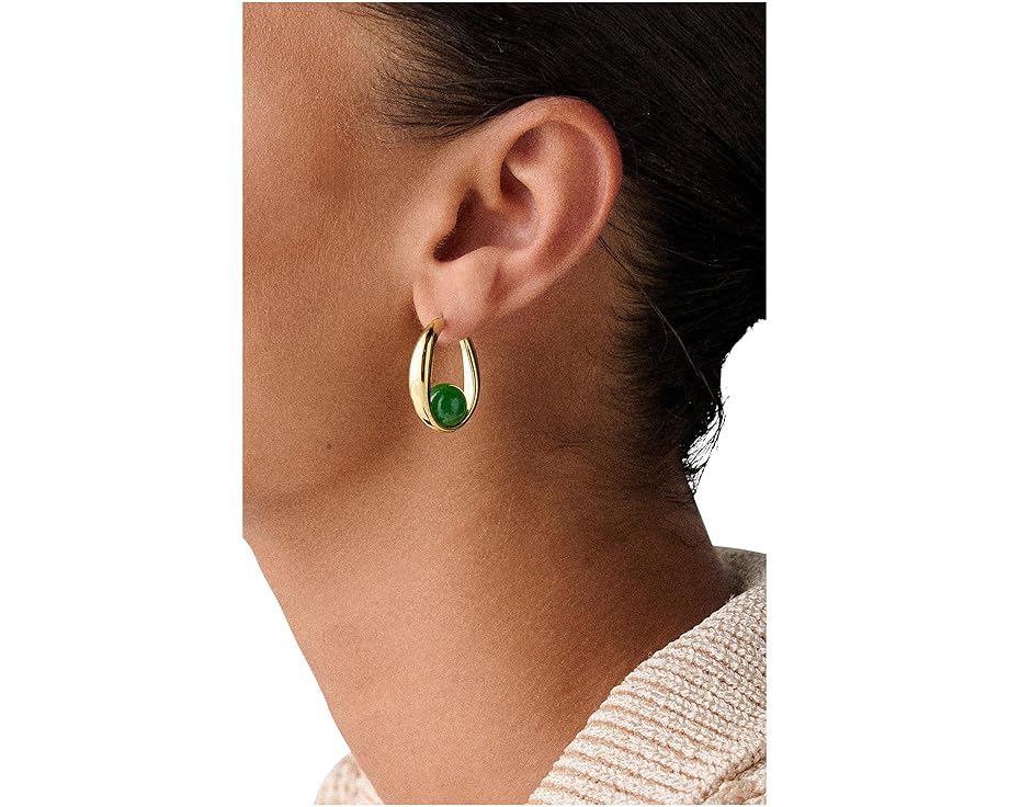 Серьги-обручи Kate Spade New York Harmony Hoops со стеклом