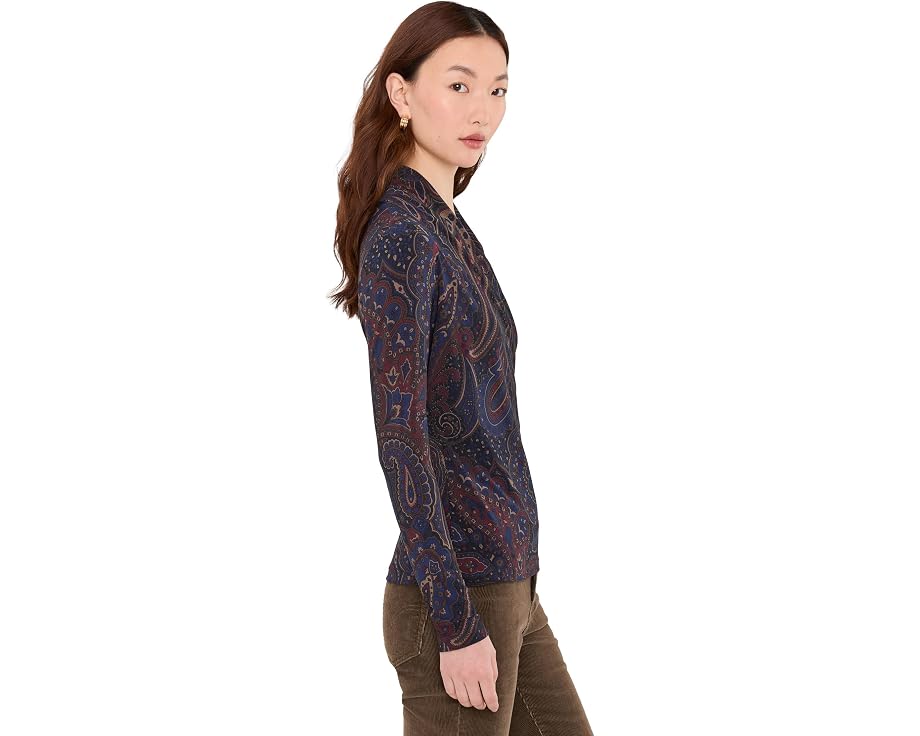 Lauren Ralph Lauren Топ Paisley Stretch Jersey с запахом