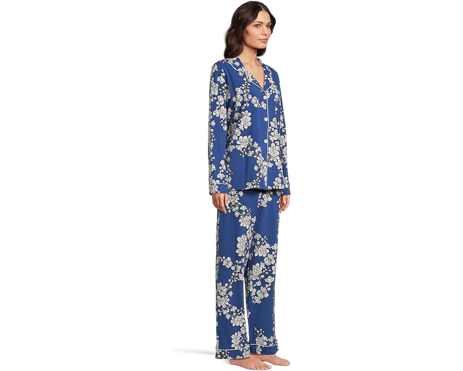 Пижамный комплект Bedhead PJs с длинным рукавом и воротником с вырезом из хлопка и спандекса