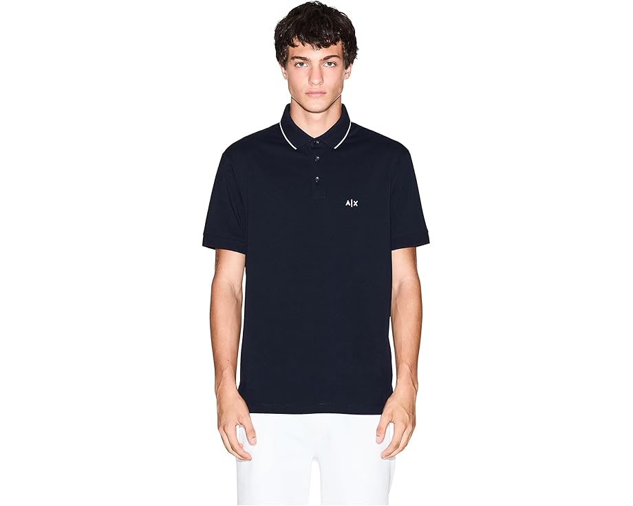 Приталенное поло Essential Slim Logo с вышивкой Armani Exchange