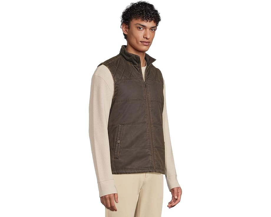 Johnston & Murphy жилет Antique Cotton Channel Quilted в винтажном стиле с простежкой