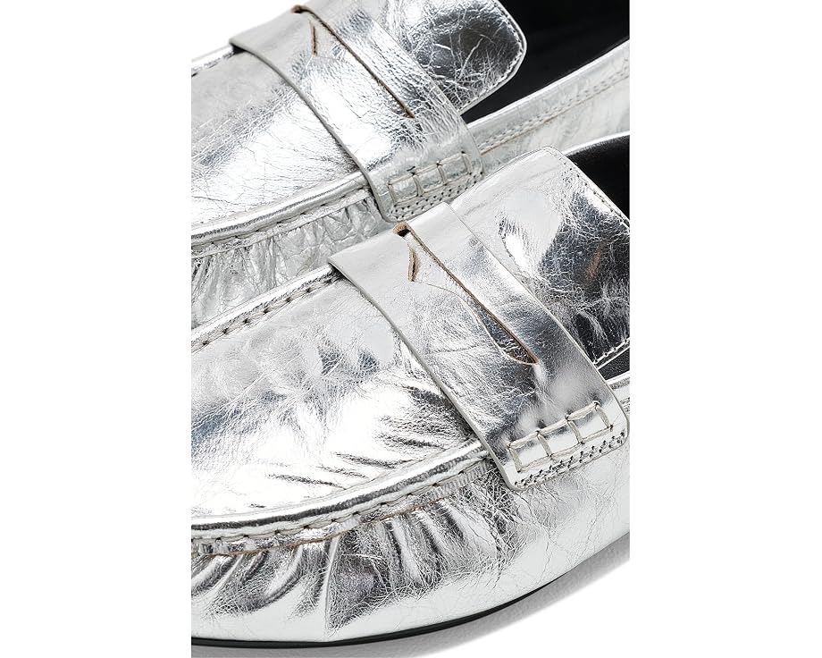 Лоферы FitFlop Delicato из жатой металлизированной кожи