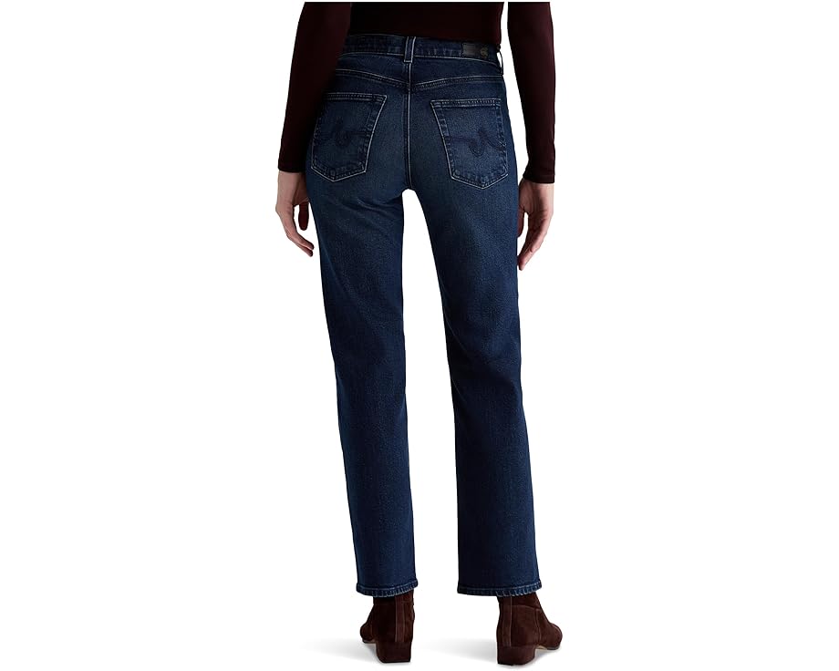 Прямые джинсы AG Jeans Brinley со средней посадкой в цвете Midnight Sun