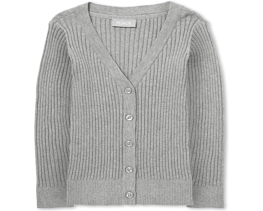 Girls' Uniform Ribbed Boyfriend Cardigan
