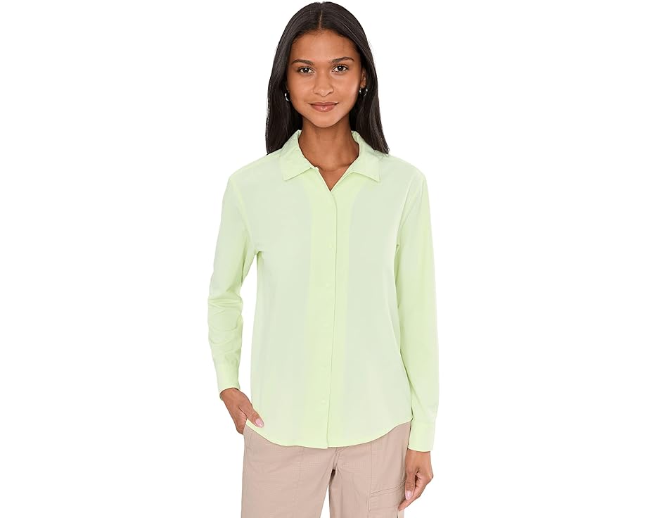 Футболка с длинным рукавом Royal Robbins Salathe Sun Shirt Lime Cream
