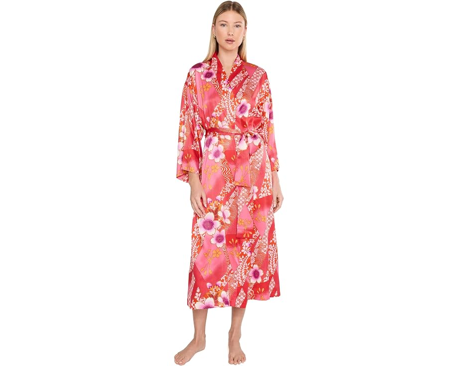 Халат Natori из сатина с принтом магнолии Magnolia Printed Satin Robe