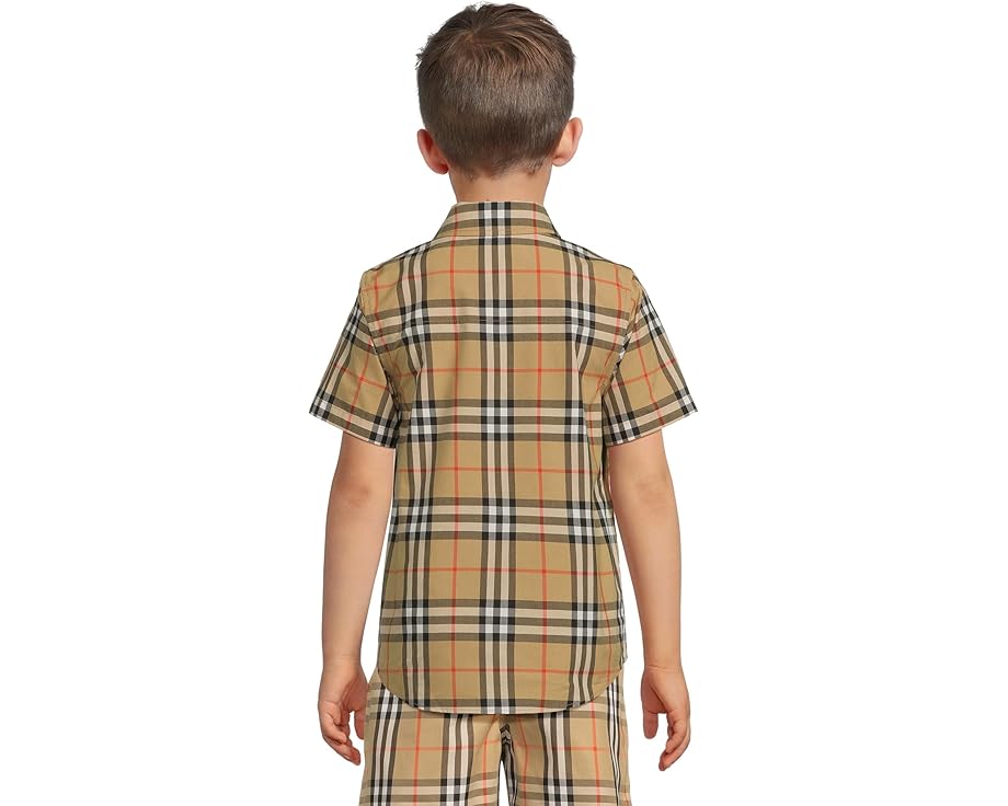 Детская рубашка Owen с коротким рукавом в клетку Burberry Kids