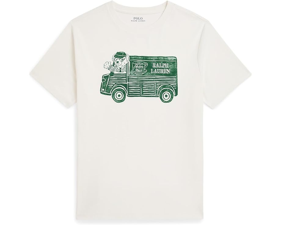 Хлопковая футболка Ralph’s Coffee Polo Bear от Polo Ralph Lauren Kids для малышей и младших детей