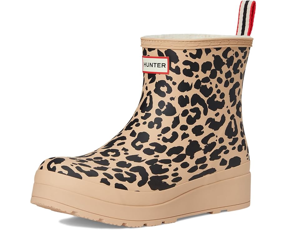 Утепленные короткие сапоги Play Short Insulated от Hunter цвет Medium Natural Leopard