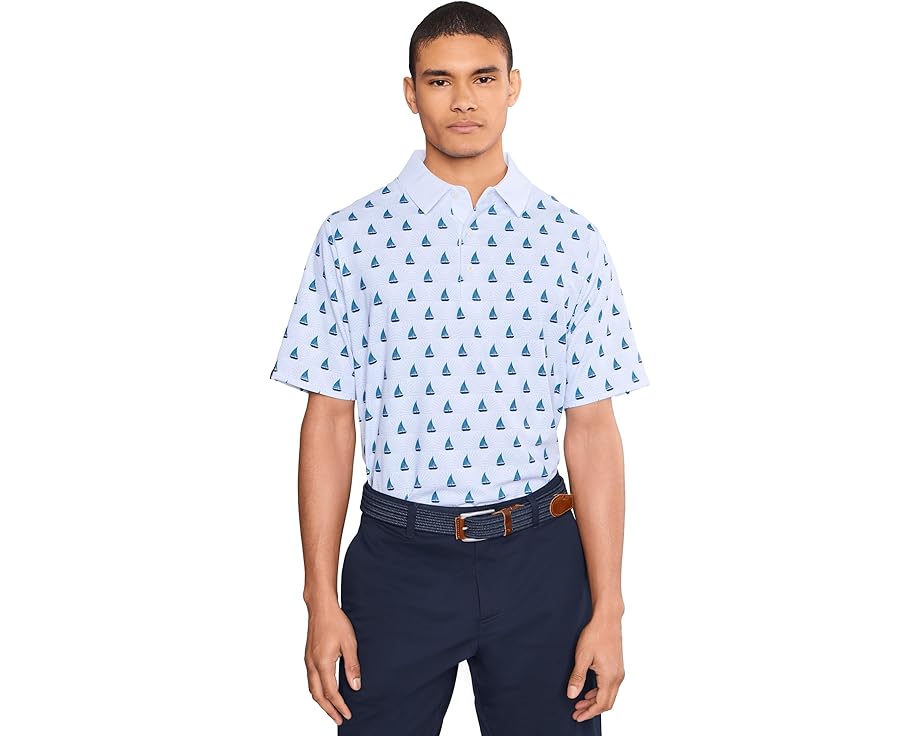 Callaway поло Sailboat Sunset Geo Print с принтом