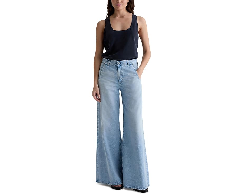 AG Jeans Джинсы Posey с завышенной талией и суперширокими штанинами в цвете Allusion
