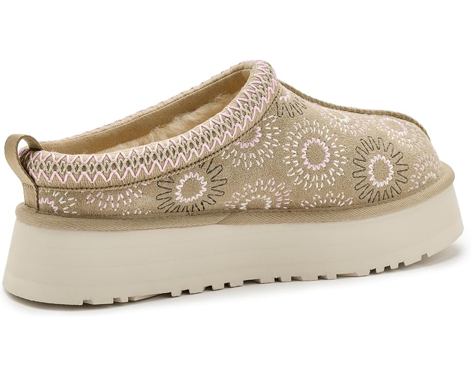 Тапочки UGG Tazz Sun Stitch с вышивкой и подкладкой из меха
