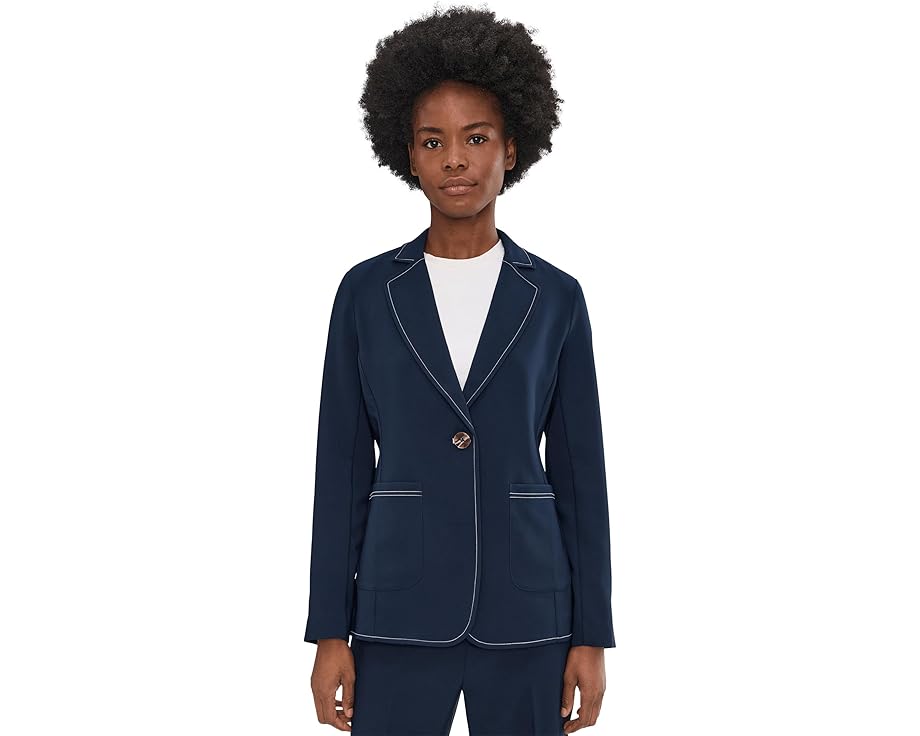 Блейзер Sleek Stretch Accent Stitch с контрастной строчкой и одним пуговицей NIC+ZOE