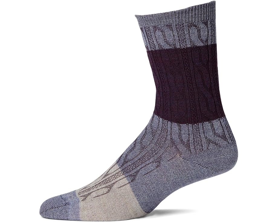 Носки Smartwool Everyday Color Block Cable Crew из мериносовой шерсти