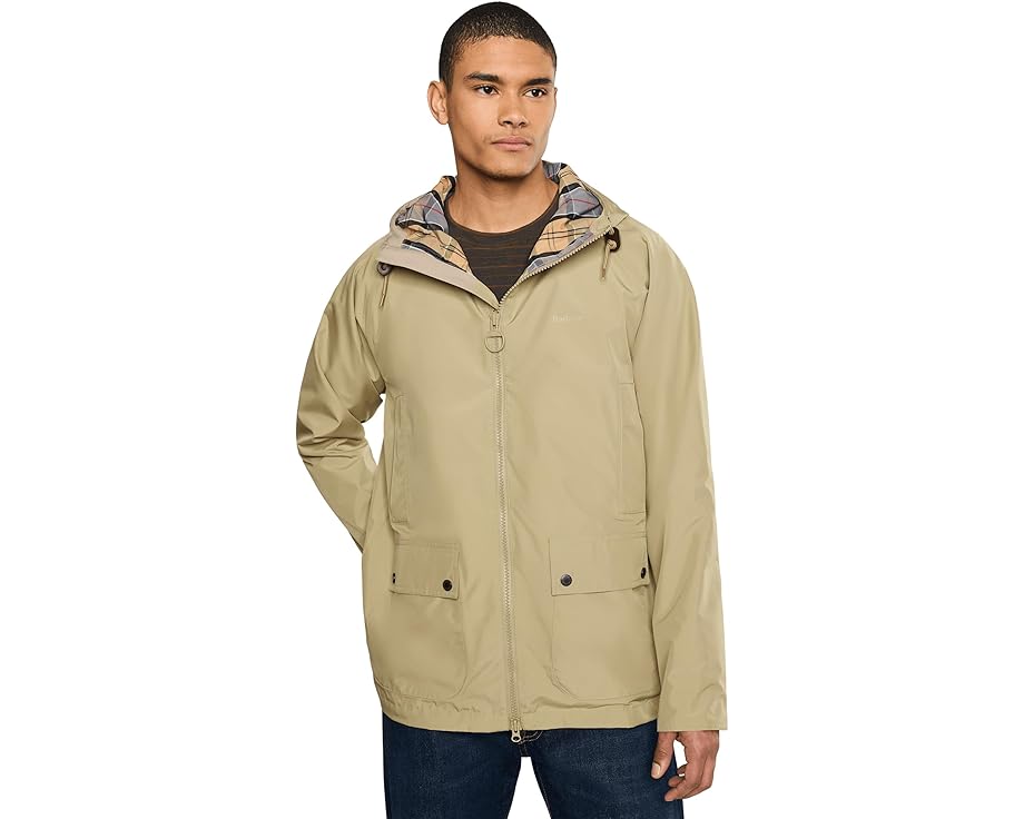 Ветровка Barbour Hooded Domus Waterproof с капюшоном в клетку и водоотталкивающей мембраной