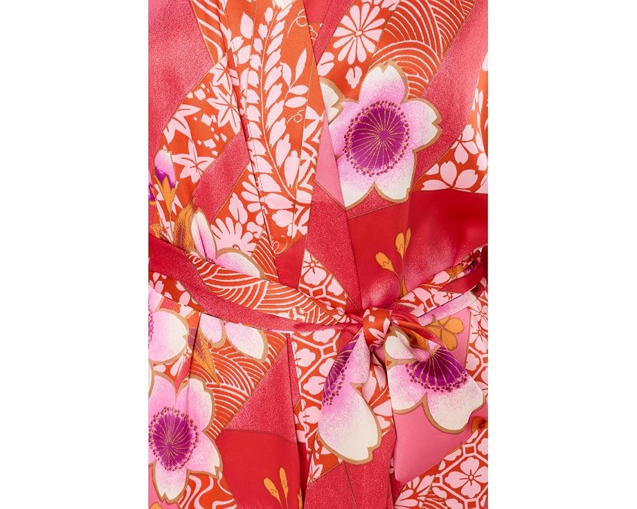 Халат Natori из сатина с принтом магнолии Magnolia Printed Satin Robe