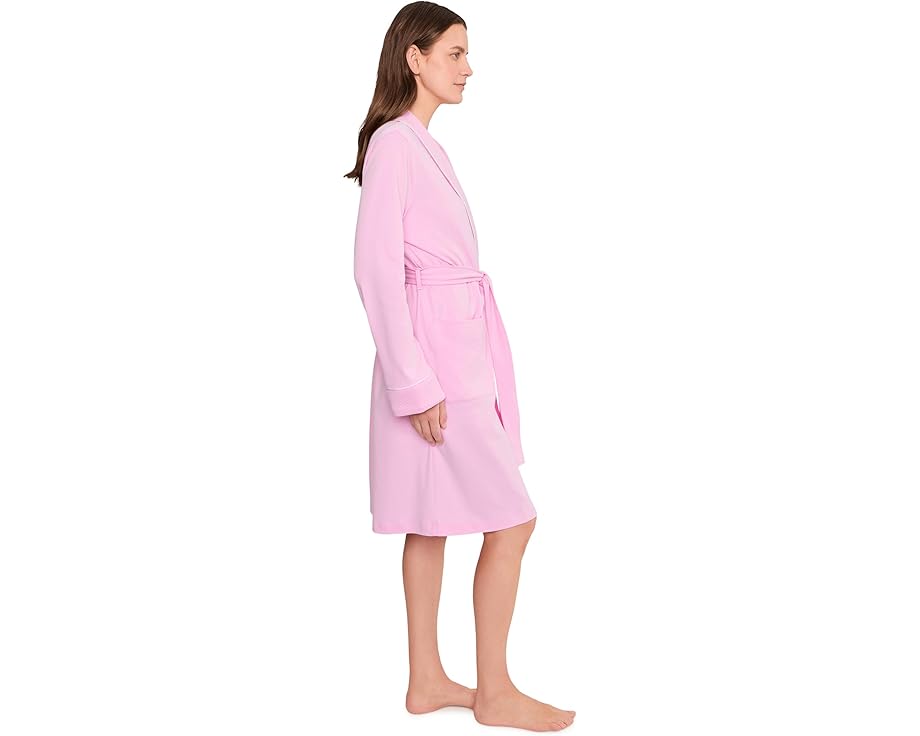 Халат Long Sleeve Quilted Collar Robe от Lauren Ralph Lauren с ватным воротником и сатиновой отделкой