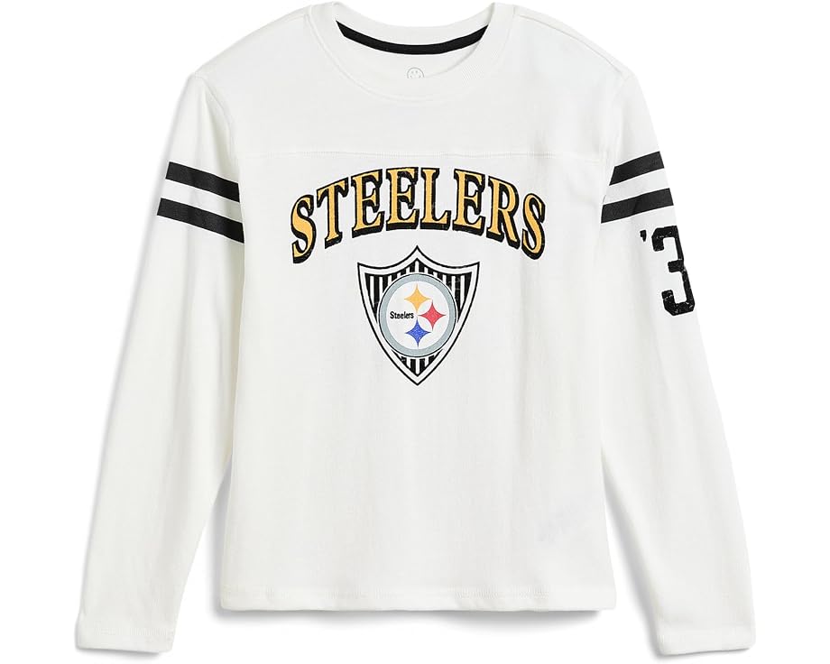 Футболка Pittsburgh Steelers с полосатым кокеткой от Junk Food Clothing Kids