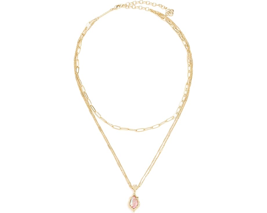 Многослойное колье Kendra Scott Adriana с ажурной рамой в форме гребешка