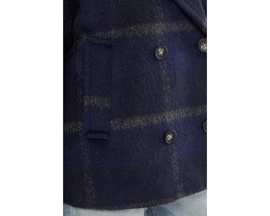 Короткое пальто-бушлат Levi's из смесовой шерсти с отстегивающимся воротником