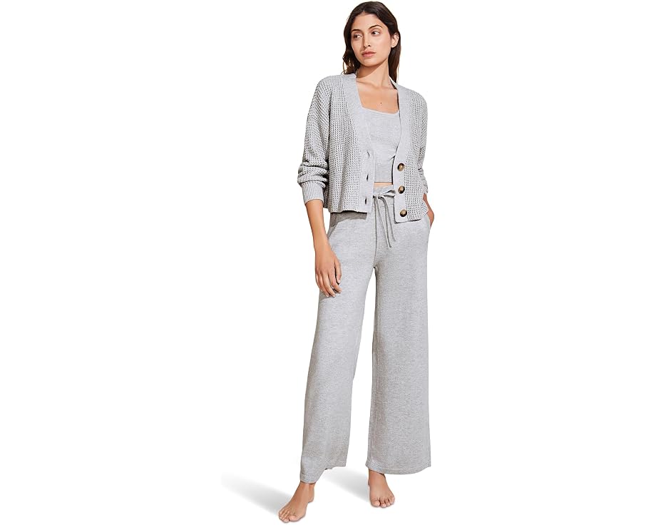 Короткий кардиган Eberjey Recycled Sweater Cropped Cardigan из переработанного хлопка