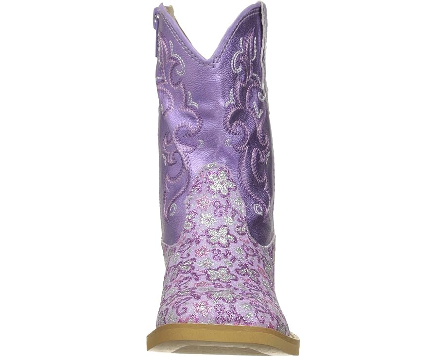 Детские ботинки Roper Lavender с квадратным носком и блестящим цветочным узором