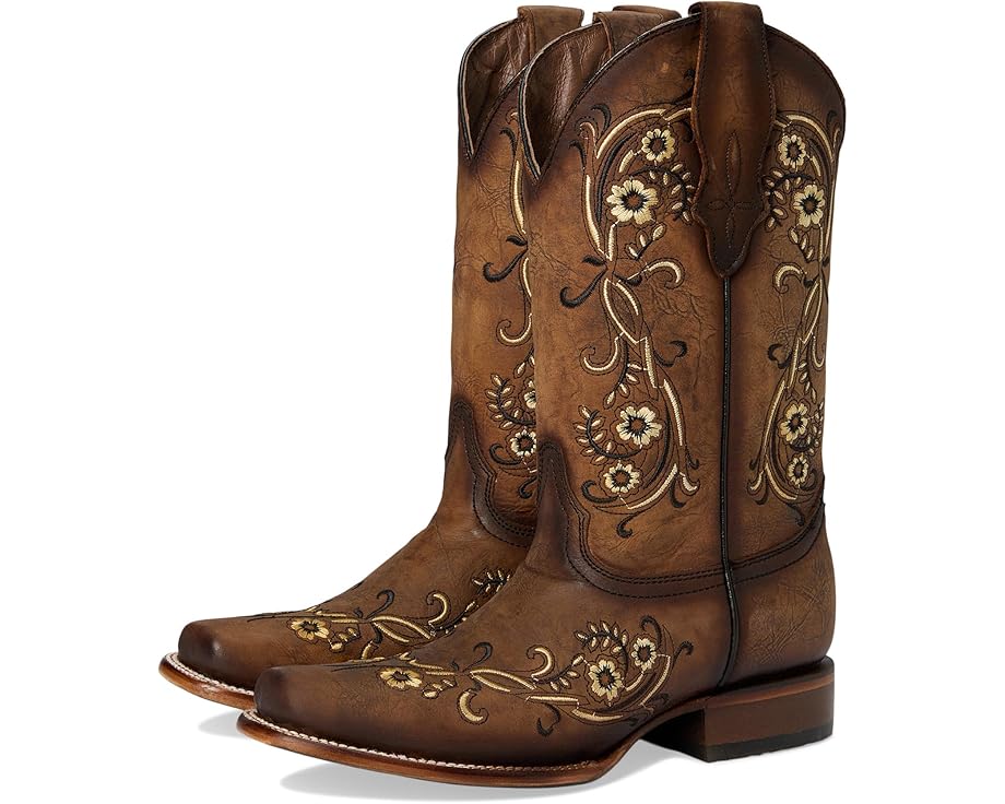 Сапоги Corral Boots L2063 с вышивкой цветов песка и кожаной подкладкой