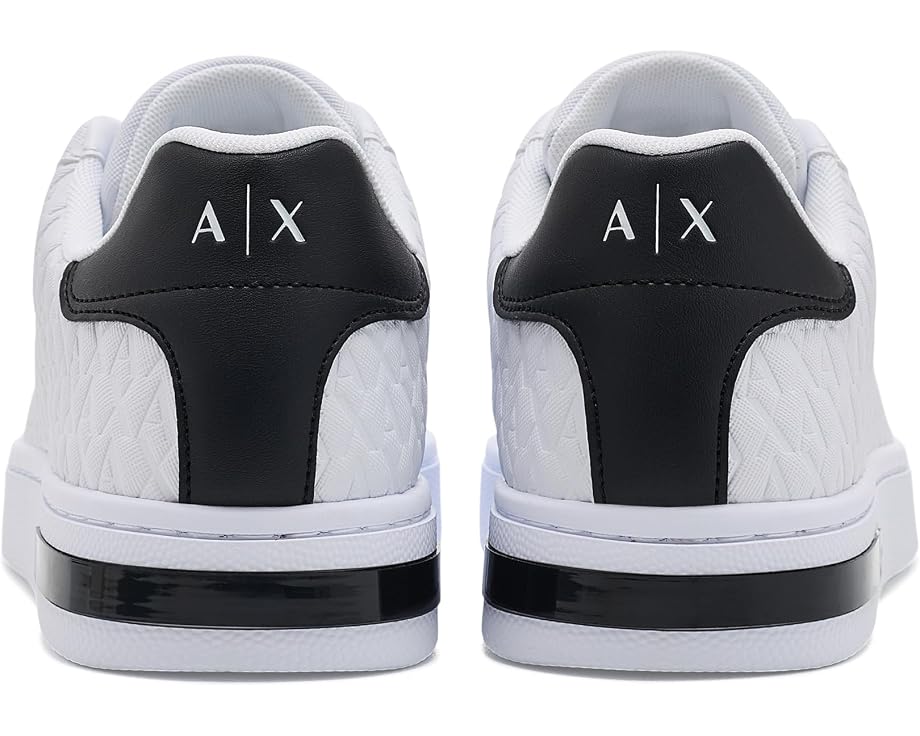 Кроссовки Armani Exchange London кожаные черно-белые