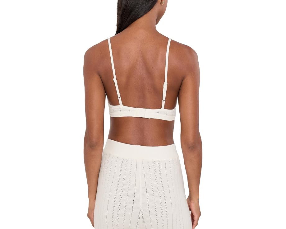 Eberjey бюстгальтер Pointelle Sweater Bralette с вырезом