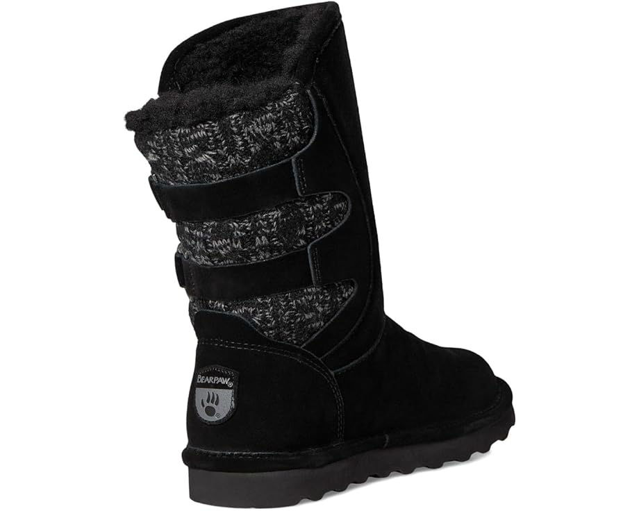 Зимние угги Bearpaw Jenni из замши с меховой отделкой и декоративной пряжкой