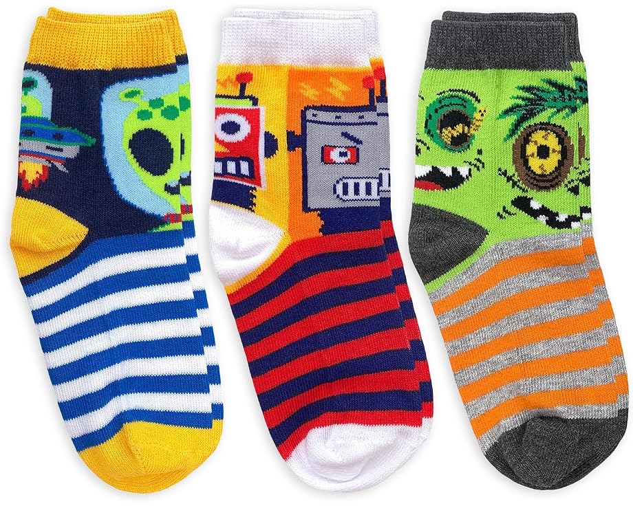 Носки Jefferies Socks Робот Инопланетянин Зомби, набор из 3 пар