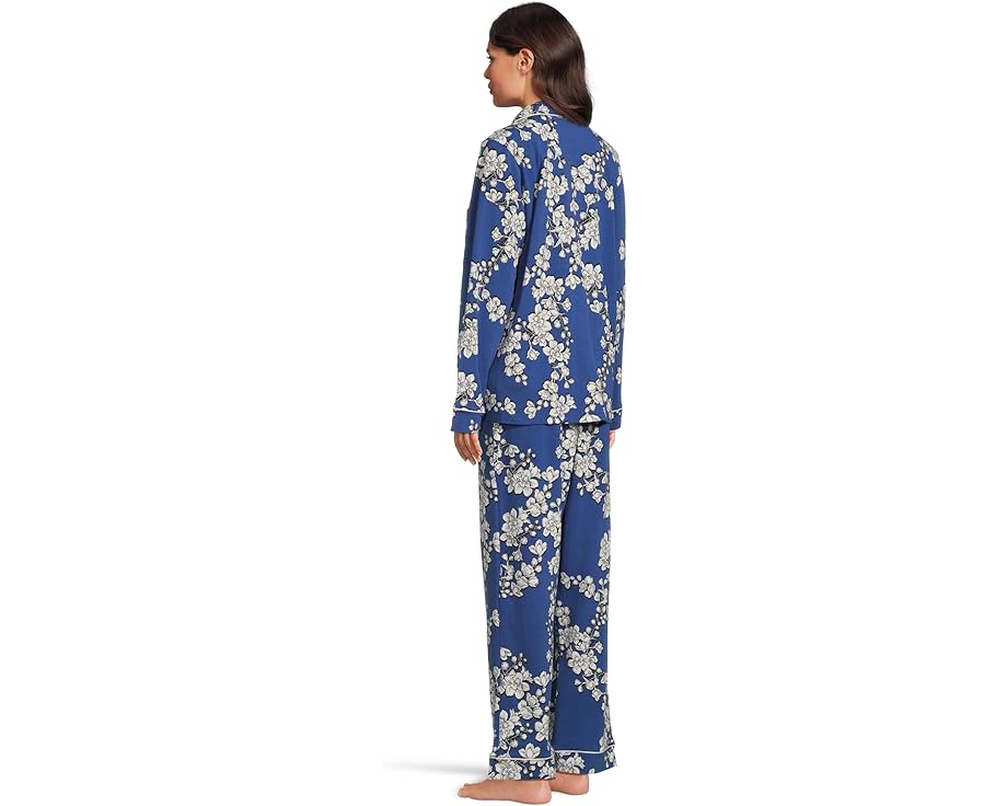 Пижамный комплект Bedhead PJs с длинным рукавом и воротником с вырезом из хлопка и спандекса