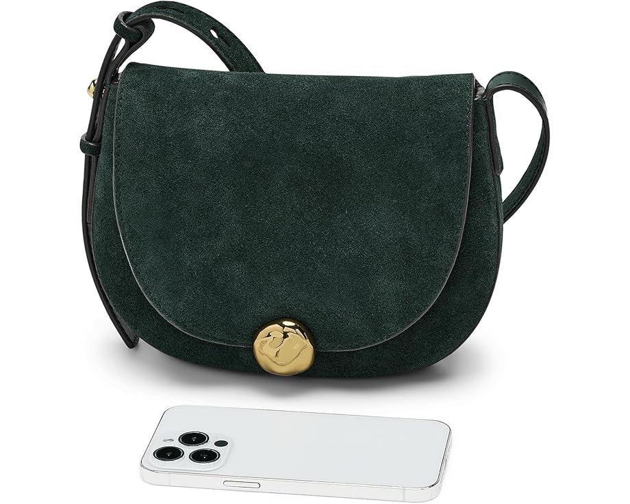 Маленькая сумочка Madewell Suede Sm Dakota Saddle Crossbody из мягкой замши с регулируемым ремнем