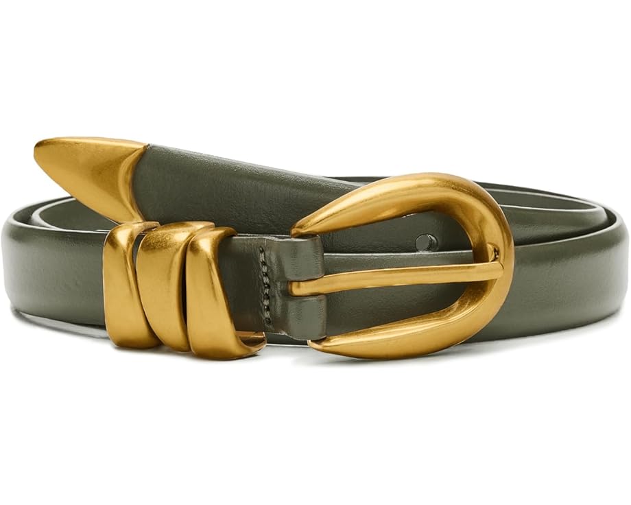 Широкий кожаный ремень Madewell Triple Metal Keeper с массивной пряжкой