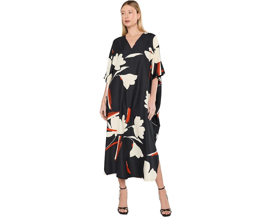Natori Кафтан Kami Caftan с принтом черный